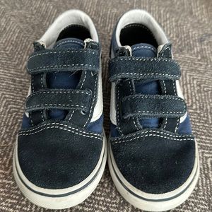 Vans old skool v, shoes, size 9 kids, navy, like new
